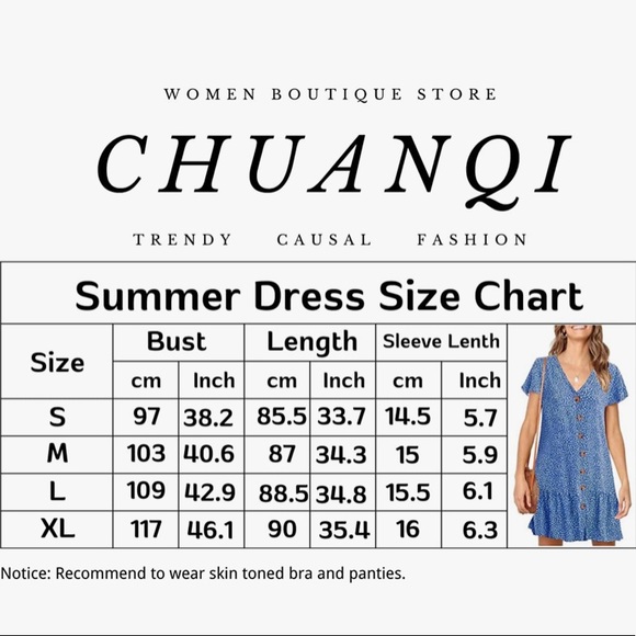 Blue floral dress - Picture 3 of 3